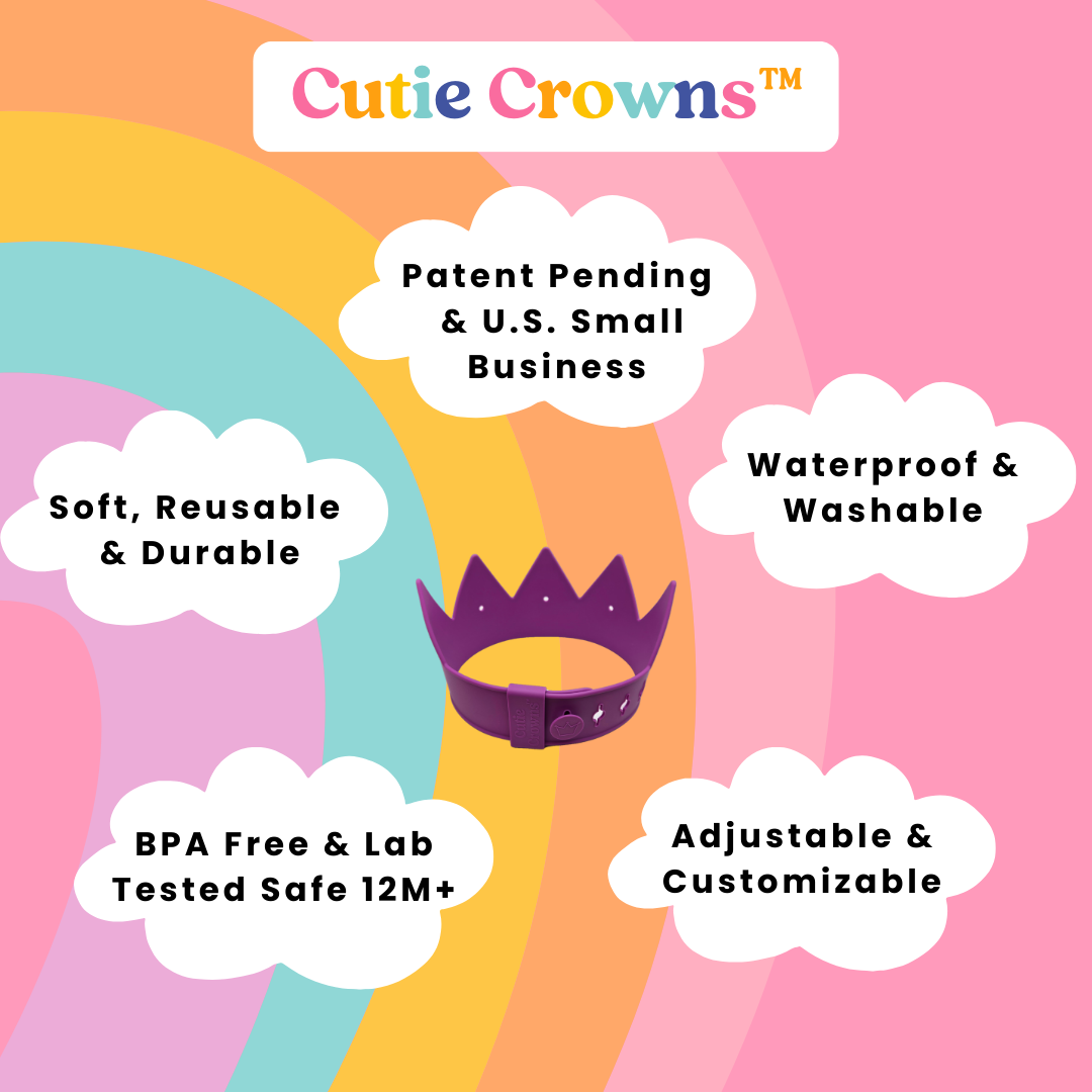 Cutie Crowns™ Kids Adjustable Dress Up & Birthday Party Crown – Purple