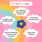 Cutie Crowns™ Daisy Flower Charms – 5-Pack Colorful Birthday Crown & Clog Shoe Accessories