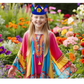 Cutie Crowns™ Kids Crown Bundle – Blue Adjustable Silicone Crown with Flower & Birthday Number Charms