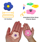 Cutie Crowns™ Kids Crown Bundle – Blue Adjustable Silicone Crown with Flower & Birthday Number Charms