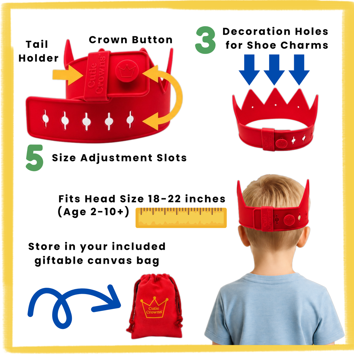 Design Your Own Kids Adjustable Dress-Up & Birthday Crown with Charms! | Cutie Crowns®