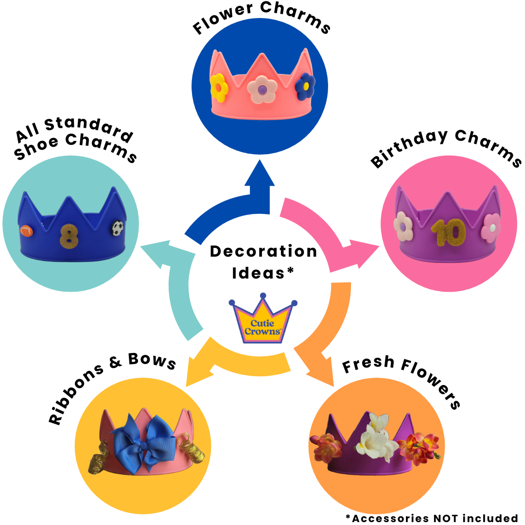 Cutie Crowns™ Kids Adjustable Dress Up & Birthday Party Crown – Pink