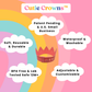 Cutie Crowns™ Kids Crown Bundle – Pink Adjustable Silicone Crown with Flower & Birthday Number Charms