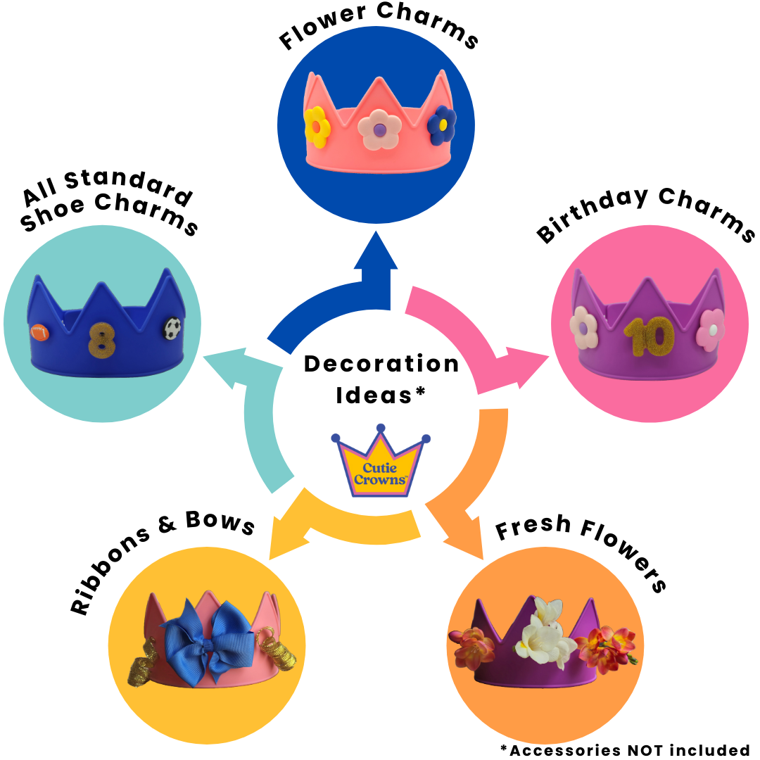 Cutie Crowns™ Kids Adjustable Dress Up & Birthday Party Crown – Purple