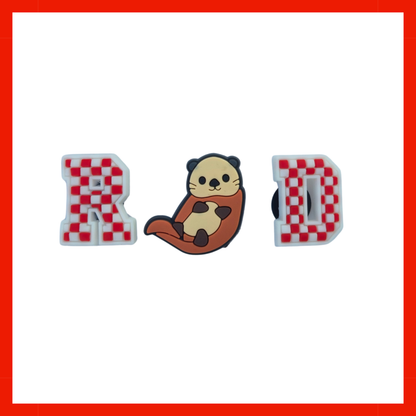 School Mascot Charms for Cutie Crowns or Crocs. School Letters and an adorable Otter. 